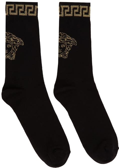 versace short socks|versace socks black and gold.